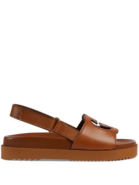 gucci sandalas brown|Gucci sandals.